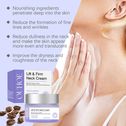 Tighten Lift Neck Cream Reduce Fine Lines Brightening Firming Nourish Smoothing Lasting Moisturize Neck Rejuvenation Care Lotion